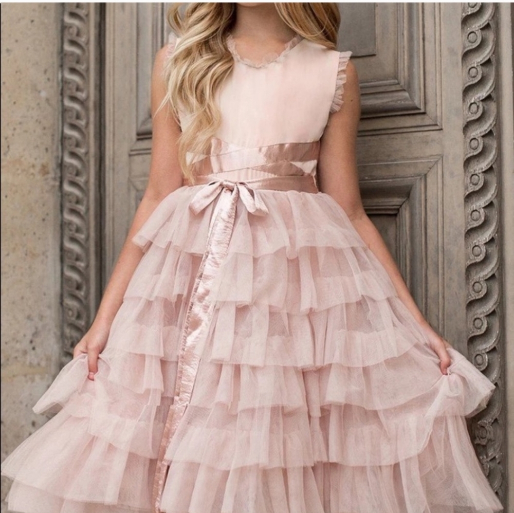 Joyfolie Geneva Dress in Champagne Blush Girls size 10